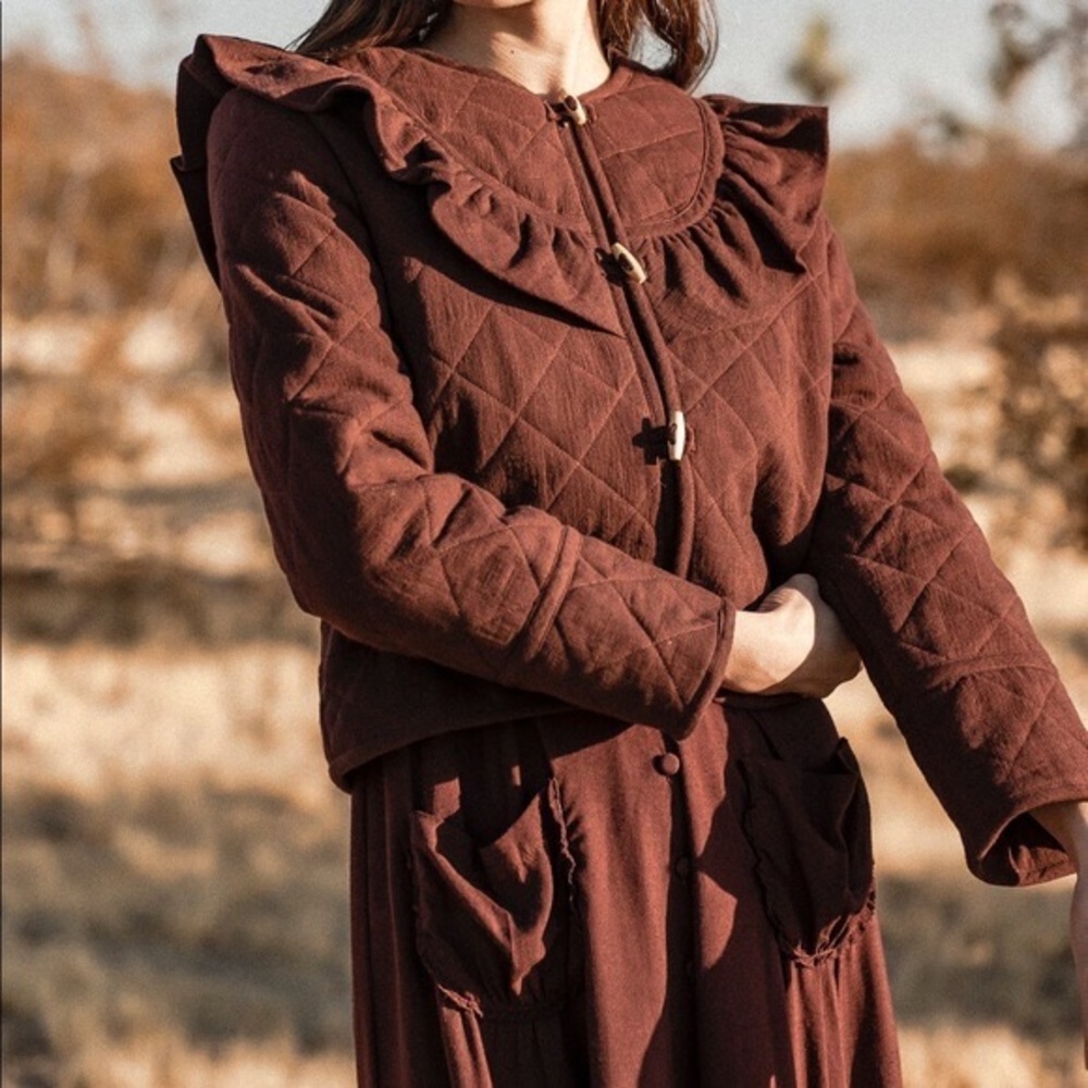 Kara Thoms Bessie coat in Aubergine S